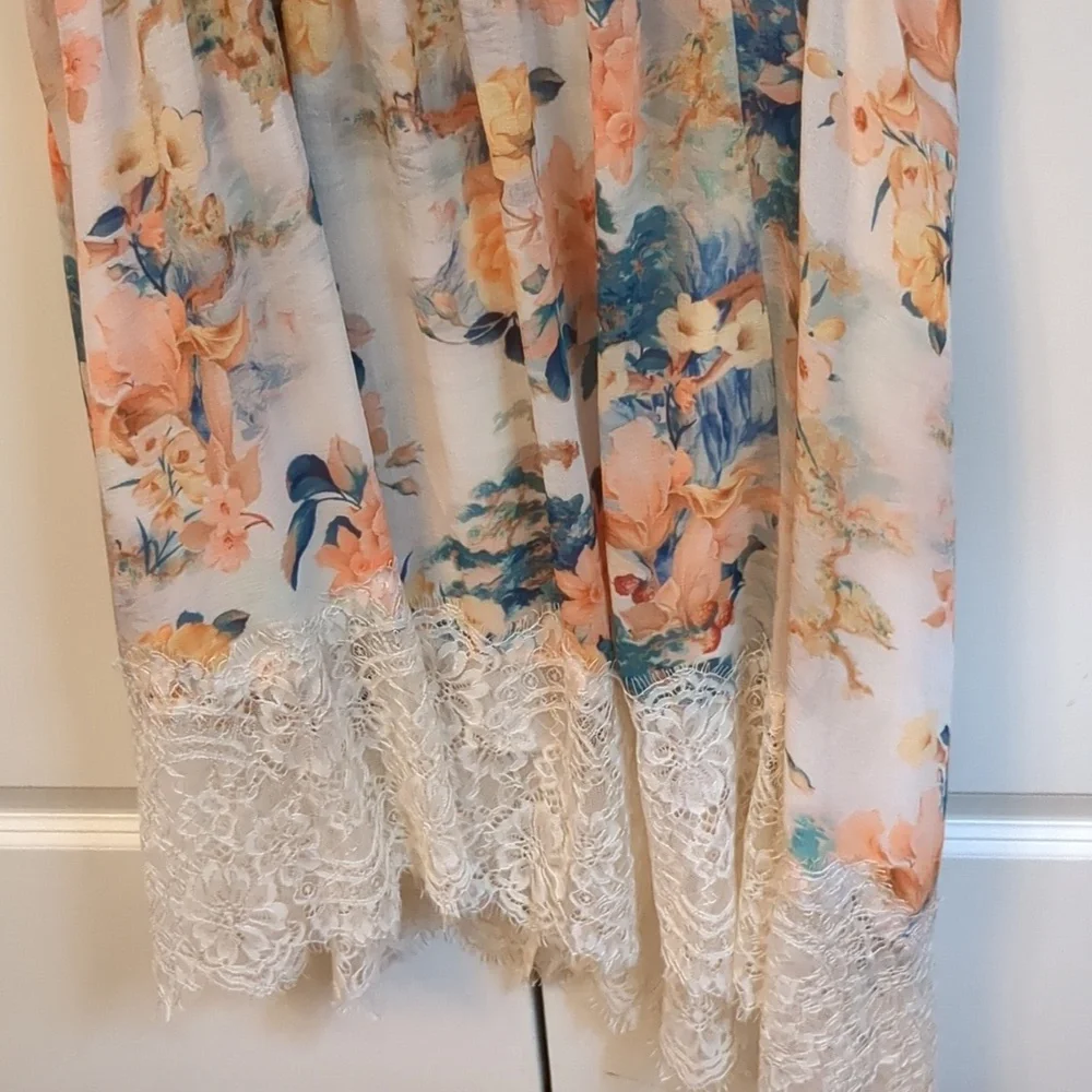 Anthropologie Floral Asymmetrical Skirt - Picture 4 of 8